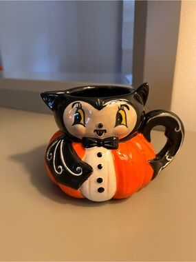 Johanna Parker Halloween Bat Ceramic Creamer Vintage Inspired Curio Decor